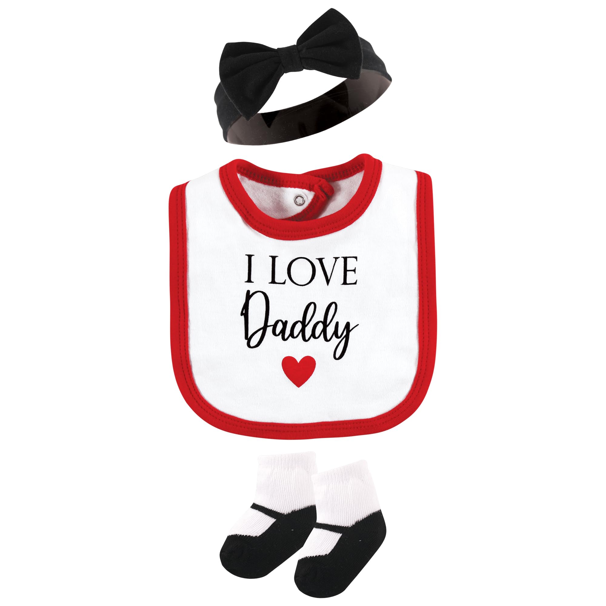 Hudson baby Cotton Layette Set Conjunto algodón Unisex para bebé de 3 a 6 Meses, Color Rojo y Negro para Bebés