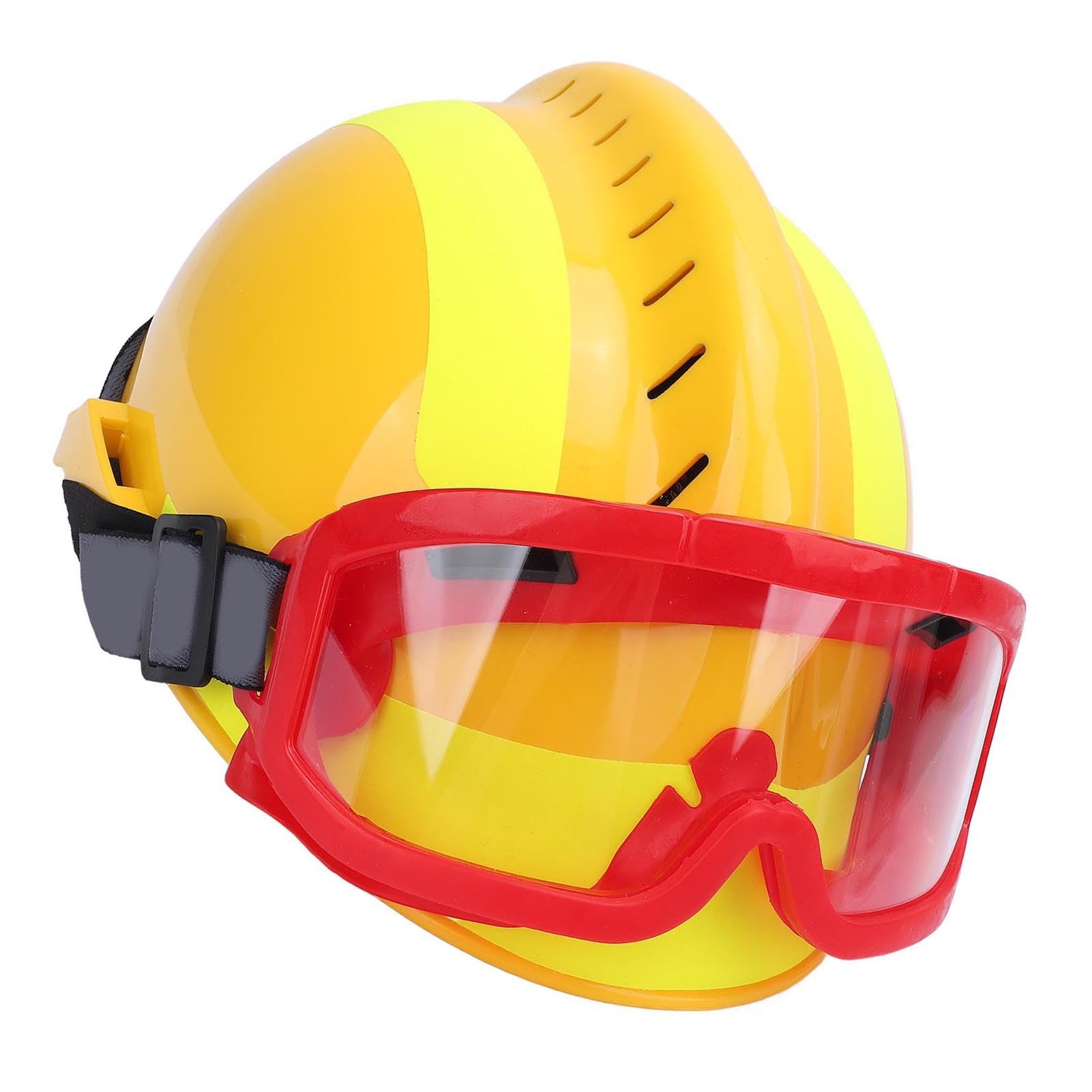 Aramox Casco de Rescate Casco de Seguridad para PC con Diseño Ranurado Ligero y Ventilado Correa de Barbilla Ajustable Protección Reflectante para Rescate contra Incendios Construcción Minería