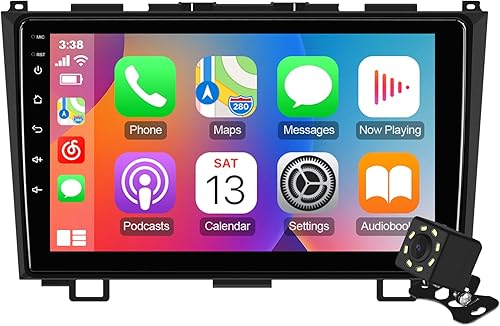 Miniatura 1 de 9 inches Android 10 Double Din Car Stereo for Honda CR-V 2007, 2008, 2009, 2010, 2011 IPS Touchscreen Screen Car Radio with Carplay & Android Auto