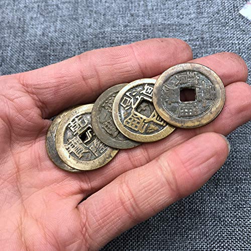 Antike Kupfermünzen, fünf Kaiser, Qian Fengshui -Münzen EIN Satz von fünf Kaisergeld