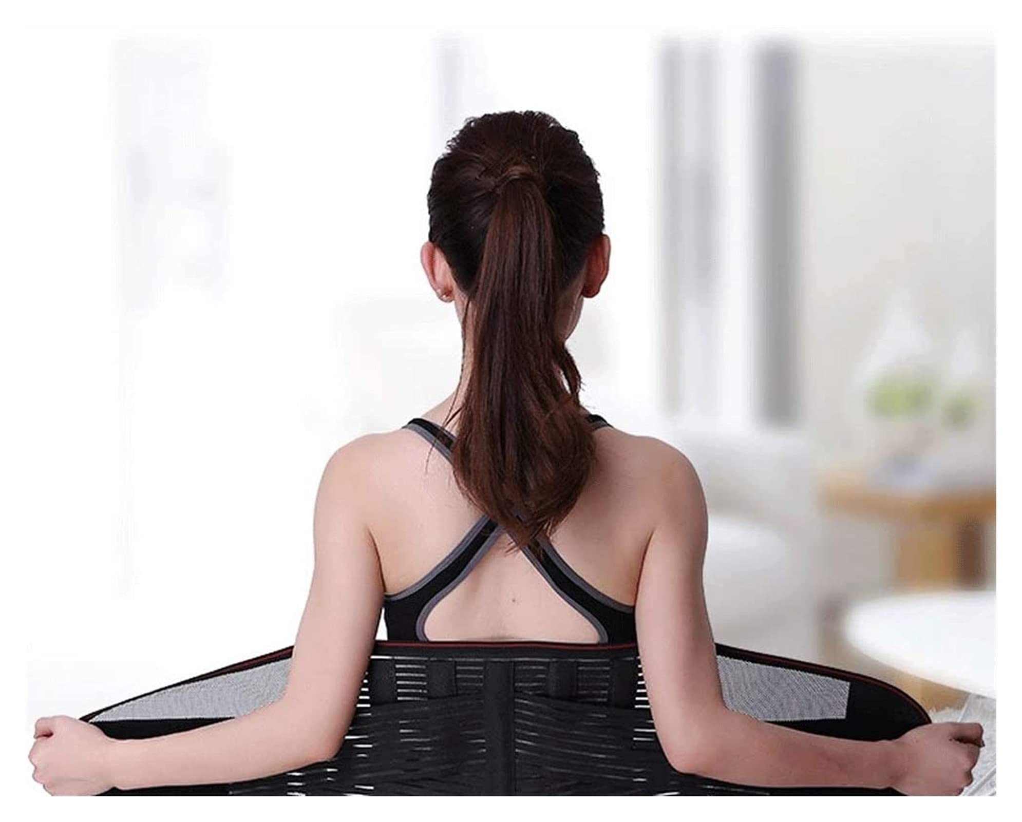 Double Pull Taillenstützgürtel, leichter ergonomischer Taillengürtel, verstellbarer Stützgürtel – Taillentrainer zur Unterstützung des unteren Rückens (Farbe: A, Größe: L 37,8 Zoll (AL 37,8 Zoll)