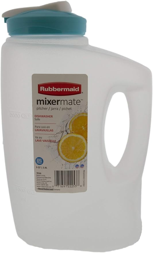 Rubbermaid 7E59RDCHILI MixerMate Pitchers3 QT Random