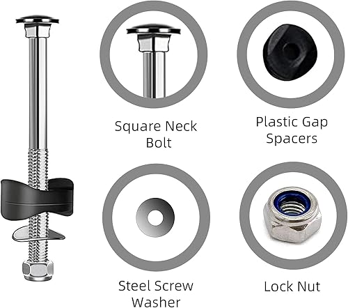 Miniatura 5 de 12 tornillos para cama elástica, piezas de repuesto para cama elástica de tornillo largo, pernos y tuercas antisueltos, accesorios de trampolín,