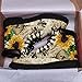 Onegam Customizable Women's Ankle Combat Boot with Charming Bee & Floral Design: Vegan Leather Fashion Booties - Perfect Stylish Gift for Her