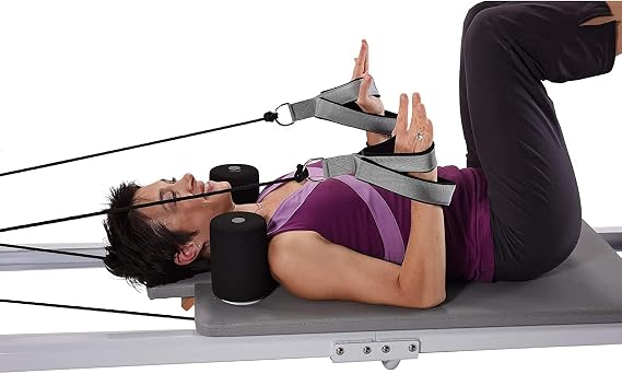 AeroPilates Double Loop Hand and Foot Straps, Set of 2 for Pilates Workouts | Wide Double Loop Hand and Foot Padded Foam Straps; Textured Surface and Carrying Bag