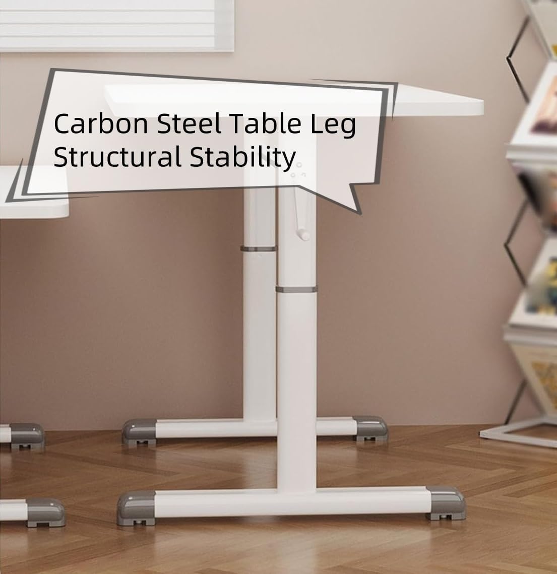 Höhenverstellbarer Kurbel Stehpult – ergonomischer Sitz-Steh-Schreibtisch für Heimbüro, steigert Komfort und Produktivität, perfekt für Remote-Arbeit und gesünderen Lebensstil
