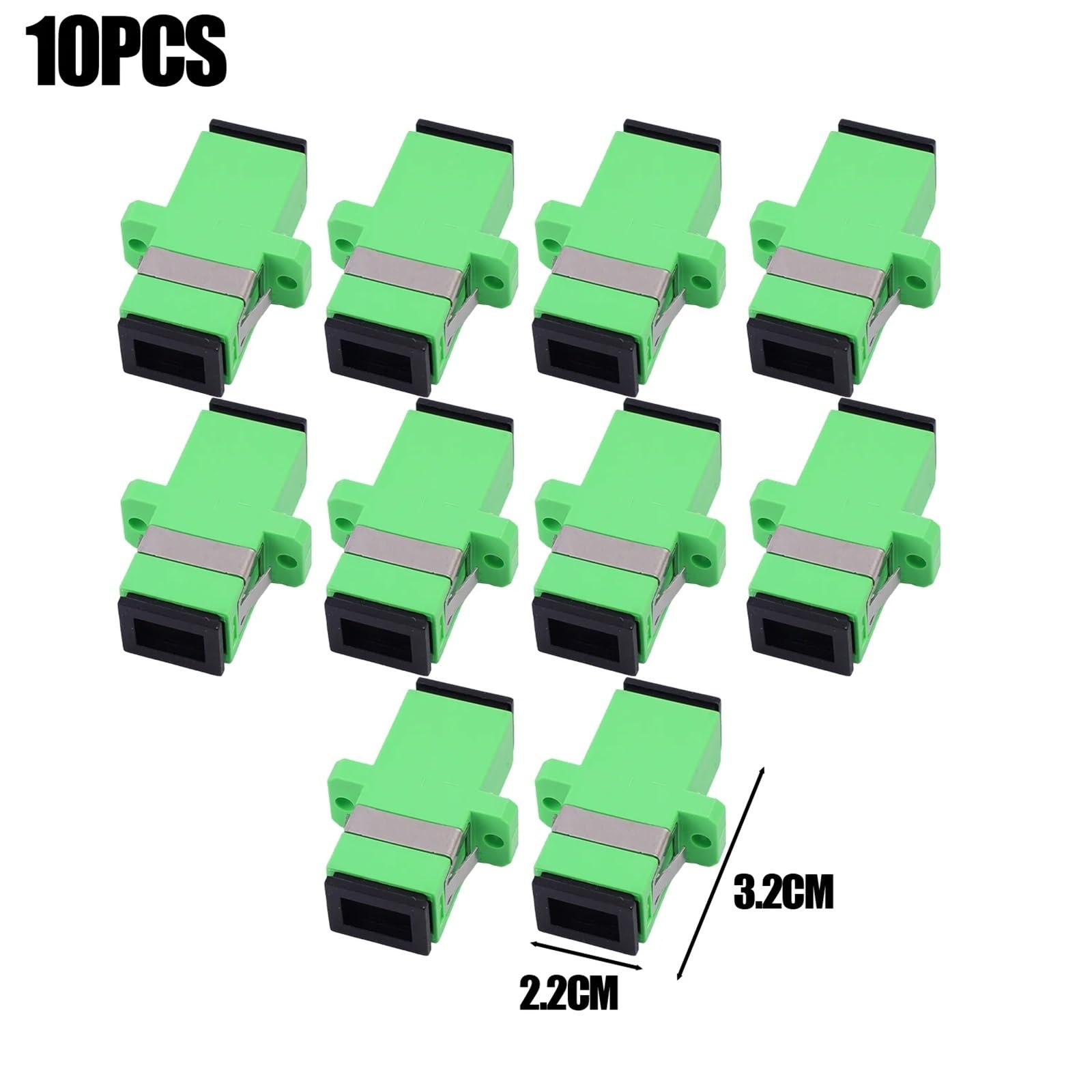 10/20 pièces Coupleurs SC femelle vers SC femelle UPC/APC Adaptateurs fibre optique monomode simplex Connecteurs de câble réseau Internet(10PCS-APC)