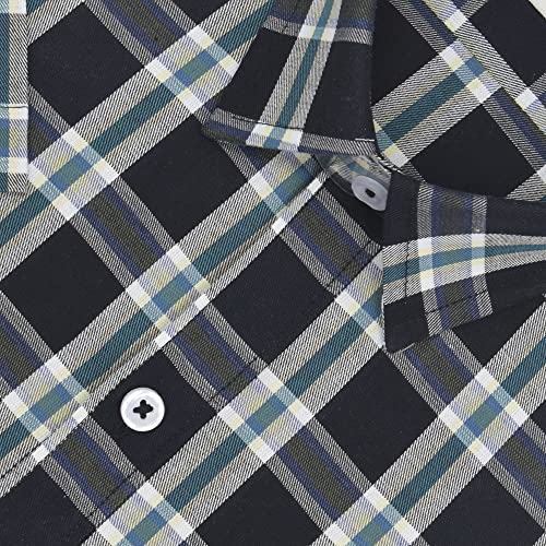 Image of GHPC 100% Cotton Checkered Half Sleeves Regular Fit Formal Shirt for Men