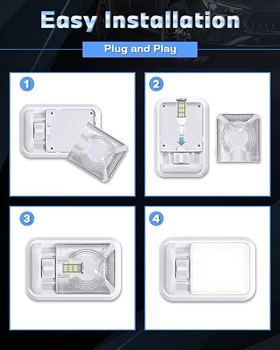 Miniatura 4 de Bombillas LED C921 921 912 para caravana, blanco superbrillante T10 194 168 175 3014 42-SMD LED de repuesto de 12 voltios RV remolque, barco,