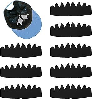 10 peças de forro de feltro para boné, acessórios para exibição de chapéus, suporte interior para chapéus, modelador de chapéus, Preto, M