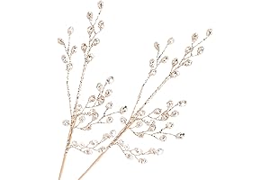 Abaodam 2 Pcs Acrylic Bead Drop Crystal Flower Stem Branches Artificial Flower...