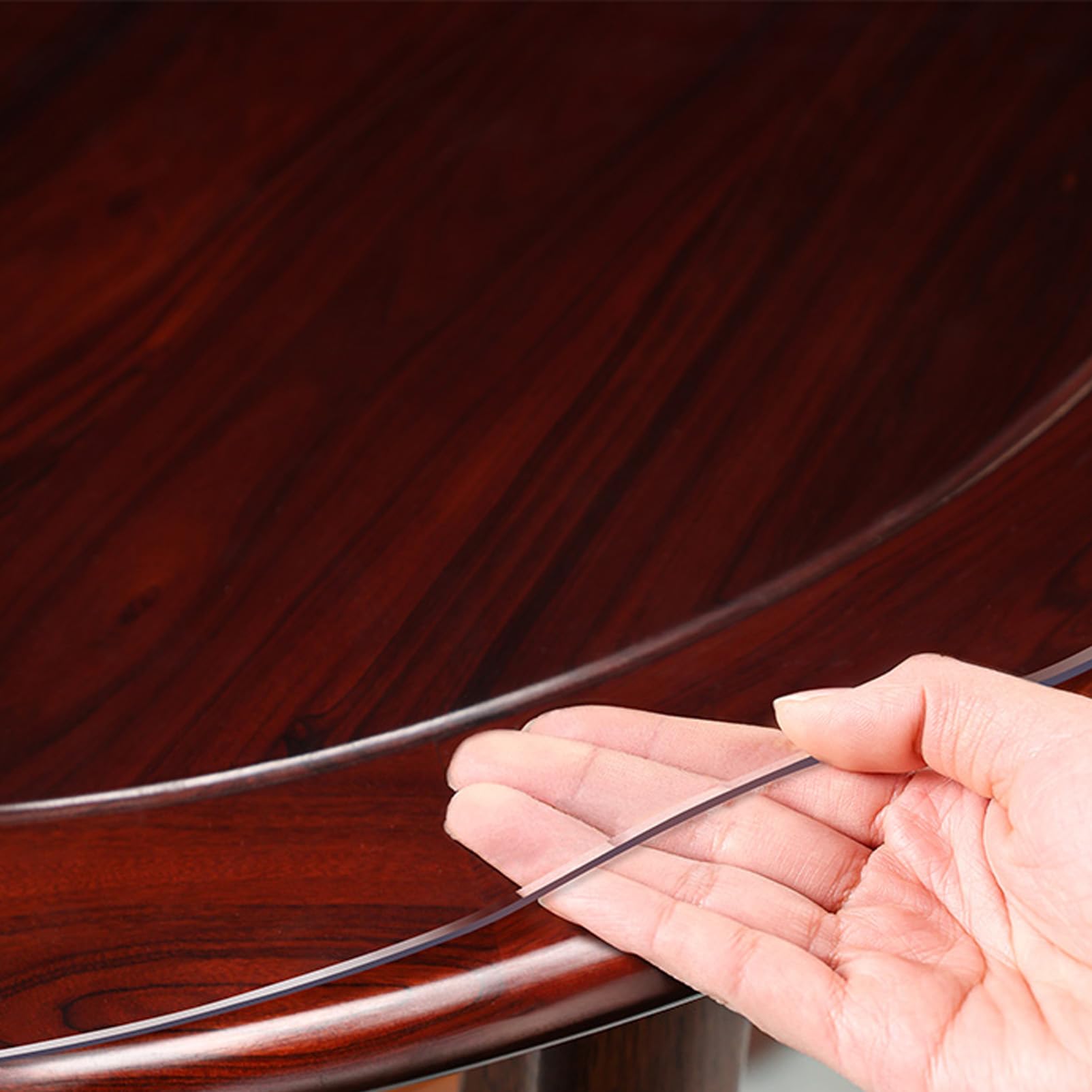 Mantel Redondo, Comedor Protector de Mesa de PVC Transparente