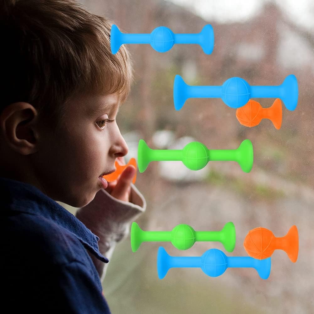 24Pcs Sucker Toys,Fléchettes Pop,Pop Sucker,Jeu de Flechette Ventouse,Jeux Ventouse,Jouet a Ventouse Interactif,Jouets de Décompression pour Enfants et Adultes (24PCS