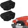 2Pcs Car Protective Elastic Winch Cover, 55*19*24cm 600D Oxford Cloth Heavy Duty Winch Cover for Badlands Shield of Trailer, SUV, Boat