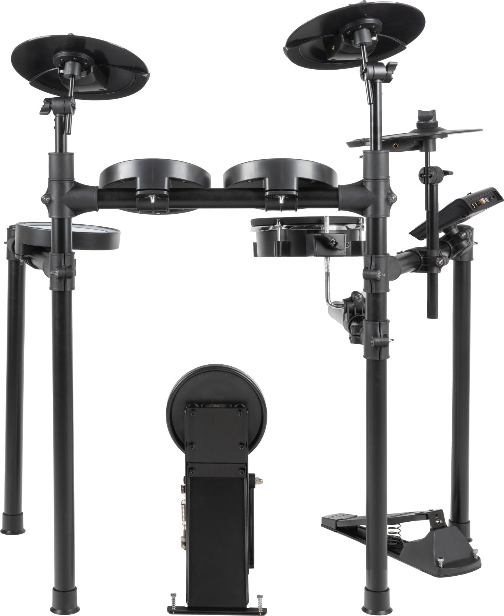 XDrum DD-460P E-Drum Kit, Batteria elettronica con Mesh Heads, Incluso rack | 1x 8" Snarepad Dual-Zone, 1x 8" Kickpad, 3x 8" Tompad Single-Zone, 3x 10" Pad piatti Dual-Zone, Tutti i piatti stoppabili