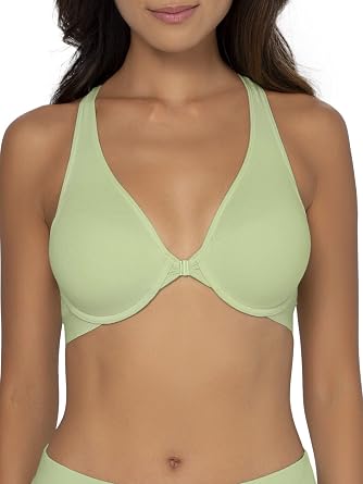 Smart & Sexy Womens Cloud Cotton Comfort Front & Back Close Racerback Bra