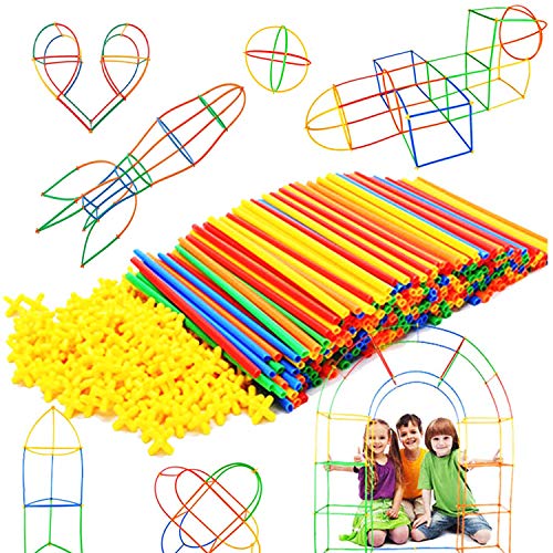 RAINBOW TOYFROG Straw Constructor Toys Stem Building Toys - 300 Pcs Connectors…