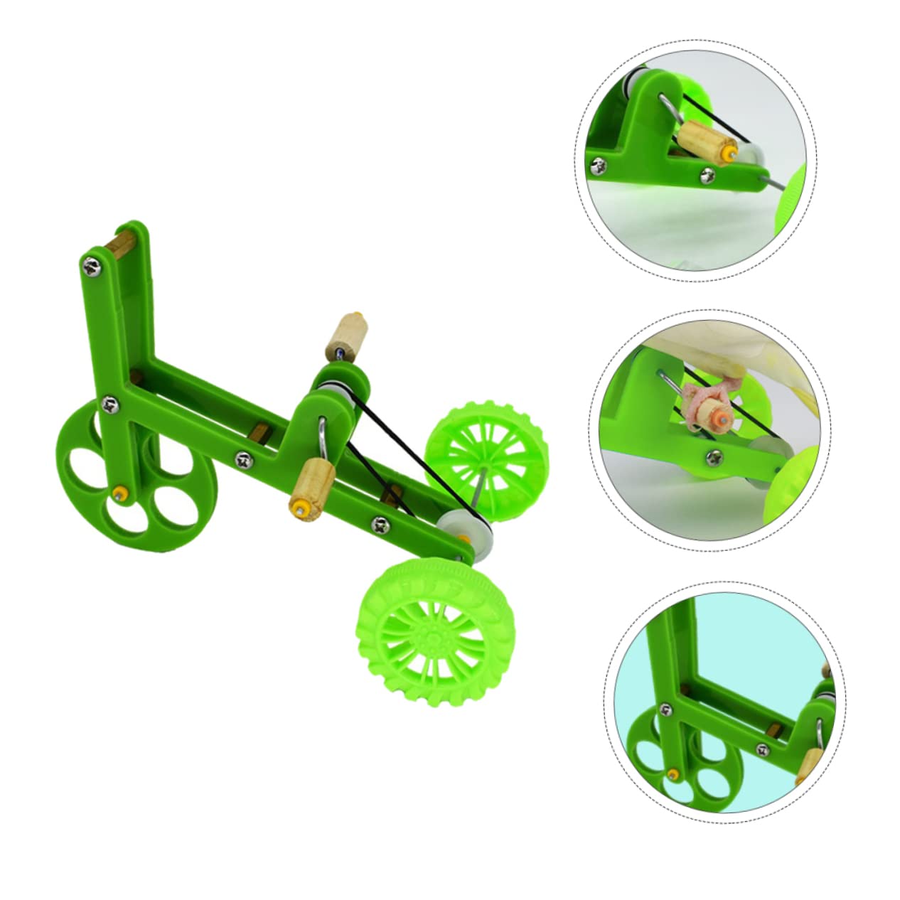 BESPORTBLE 3pezzi Gioco Per Pappagalli Su Bicicletta Giocattolo Divertente Per Addestramento e Gioco Quotidiano Bicicletta Verde