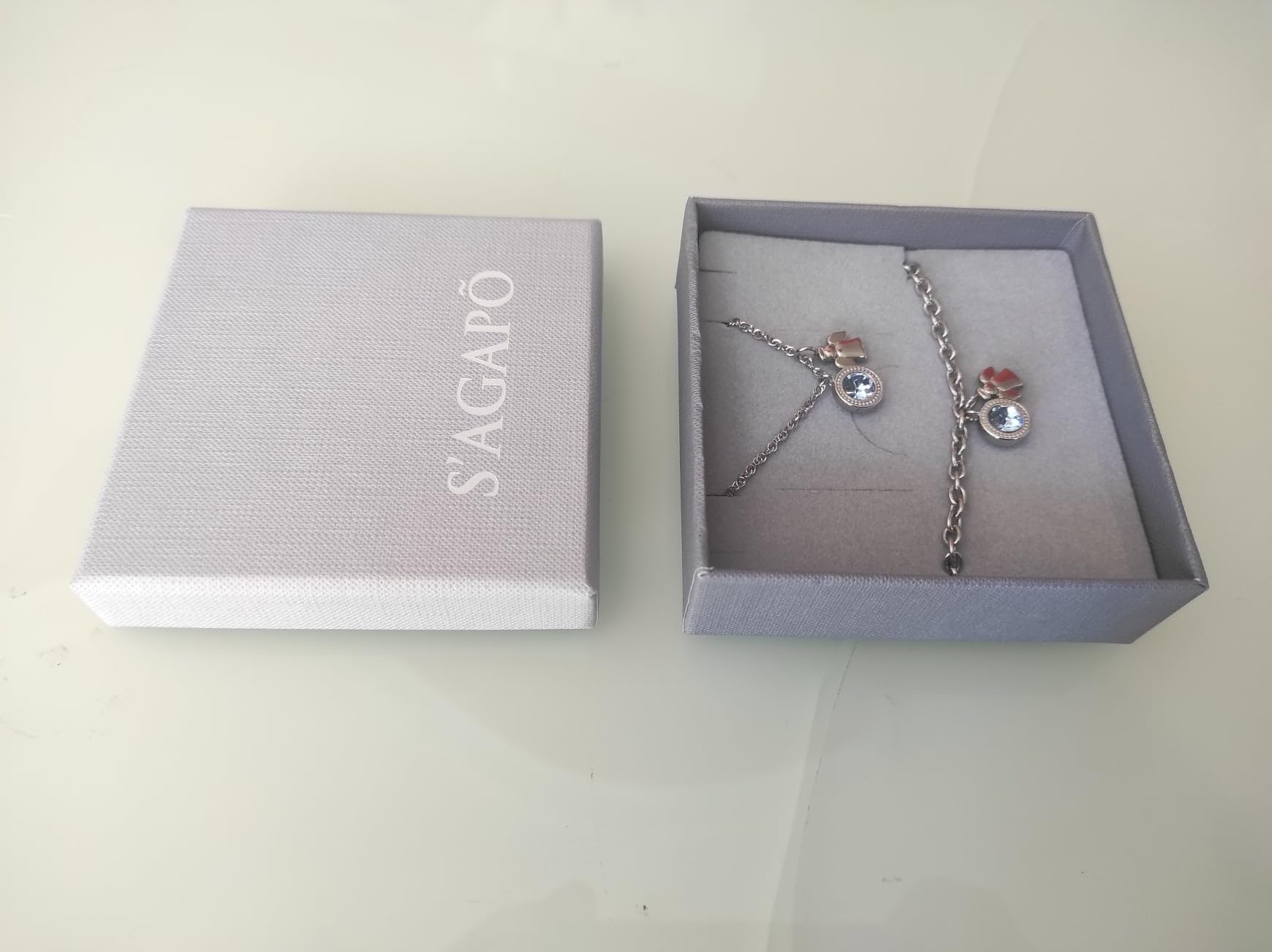 Generico S'agapò Collana e Bracciale Donna Acciaio Angelo SKT03 SKT13