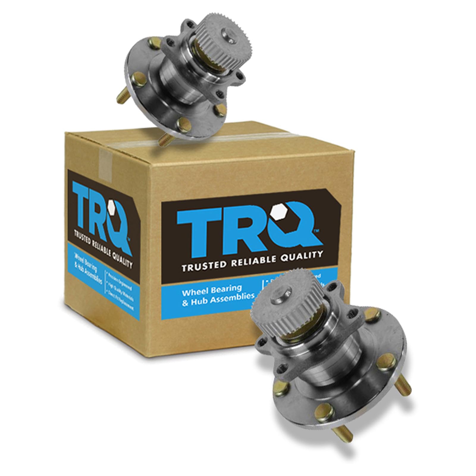TRQ 2 Piece Rear Wheel Bearing &amp; Hub Assembly Set