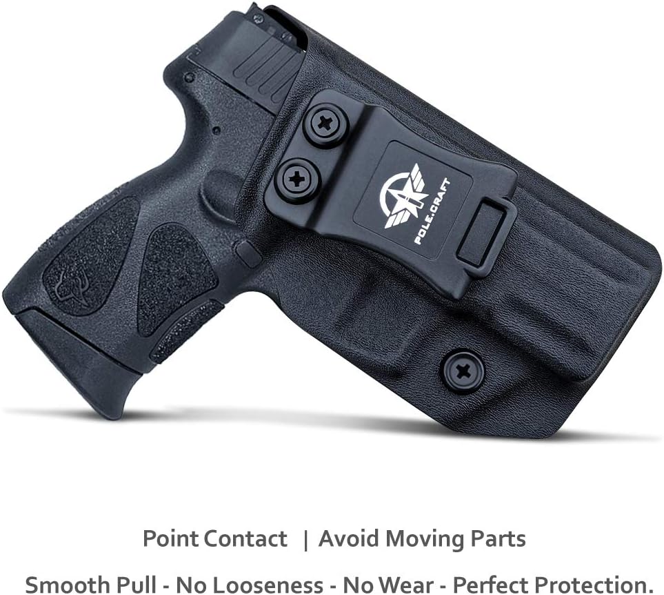 Taurus G2C Holster IWB Kydex for Taurus G2C 9mm & Millennium PT111 G2 / PT140 Pistol - Inside Waistband - Adj. Cant Retention - Cover Mag-Buttom - Widened Entrance - No Wear, No Jitter