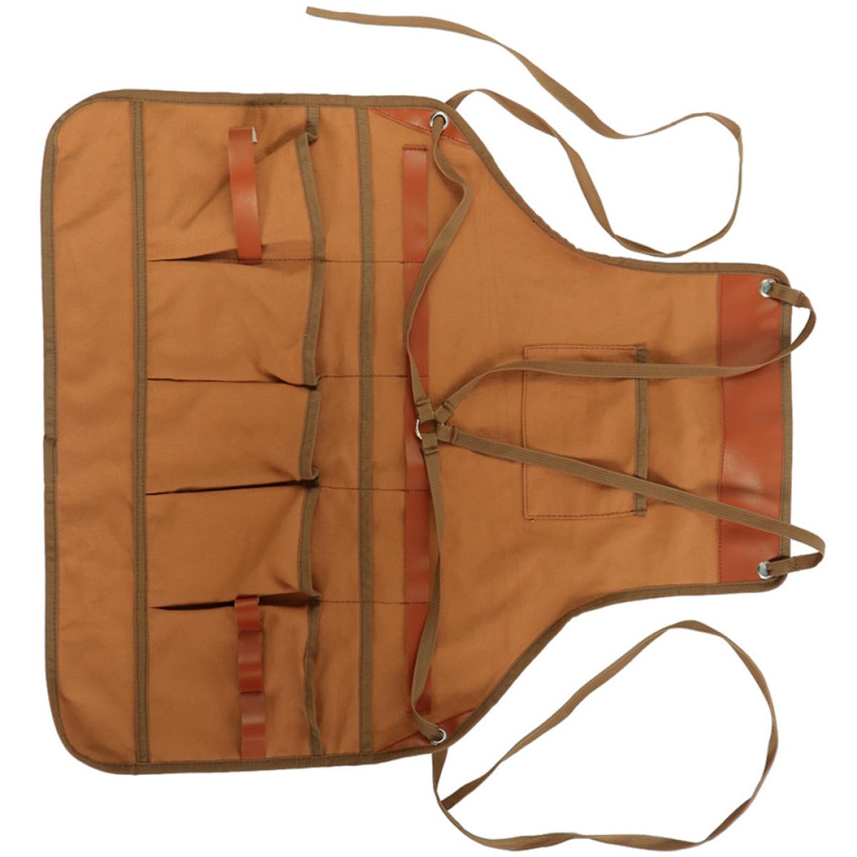 Grembiule Bbq Uomo in Tela con Cinturini Regolabili e Tasche Multiple Grembiule Lavoro per Cucina Camping e Giardinaggio