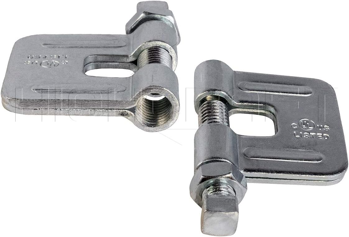 Highcraft DMDN-HF38-10 C-Clamp Beam Rod Anchor- Wall Ceiling Mount Vertical Piping Support- Clamp for Copper, Steel, PVC Tubing, 3/8 in., Electro Galvanized Steel (10 Pack)