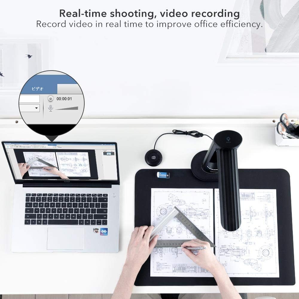 iOCHOW K2 Scanner setup with laptop and foot pedal