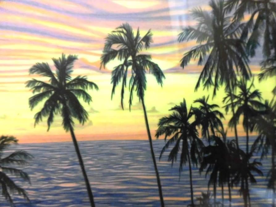 絵画 デイビッド・ガエーゴス ヒロベイガーデン シルクスクリーン 海 絵画 デイビッド・ガエーゴス ヒロベイガーデン シルク