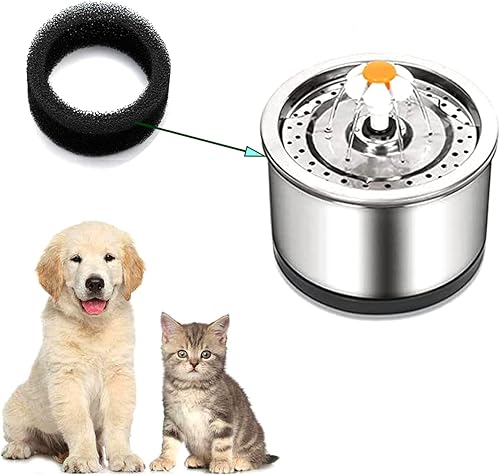 Miniatura 2 de 12 filtros de espuma para fuente de mascotas, esponja redonda, filtro negro, filtro de espuma para gatos y mascotas, filtro de repuesto para fuente