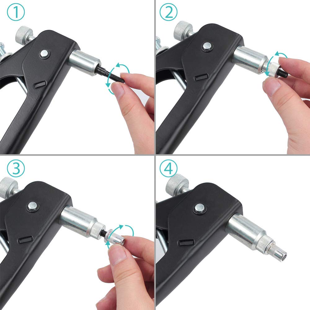 86-teiliges Nietmuttern-Set, M3/M4/M5/M6/M8, robuste Blindnietmuttern, Dorn, Nietzange mit Koffer für die Reparatur von Blindnieten