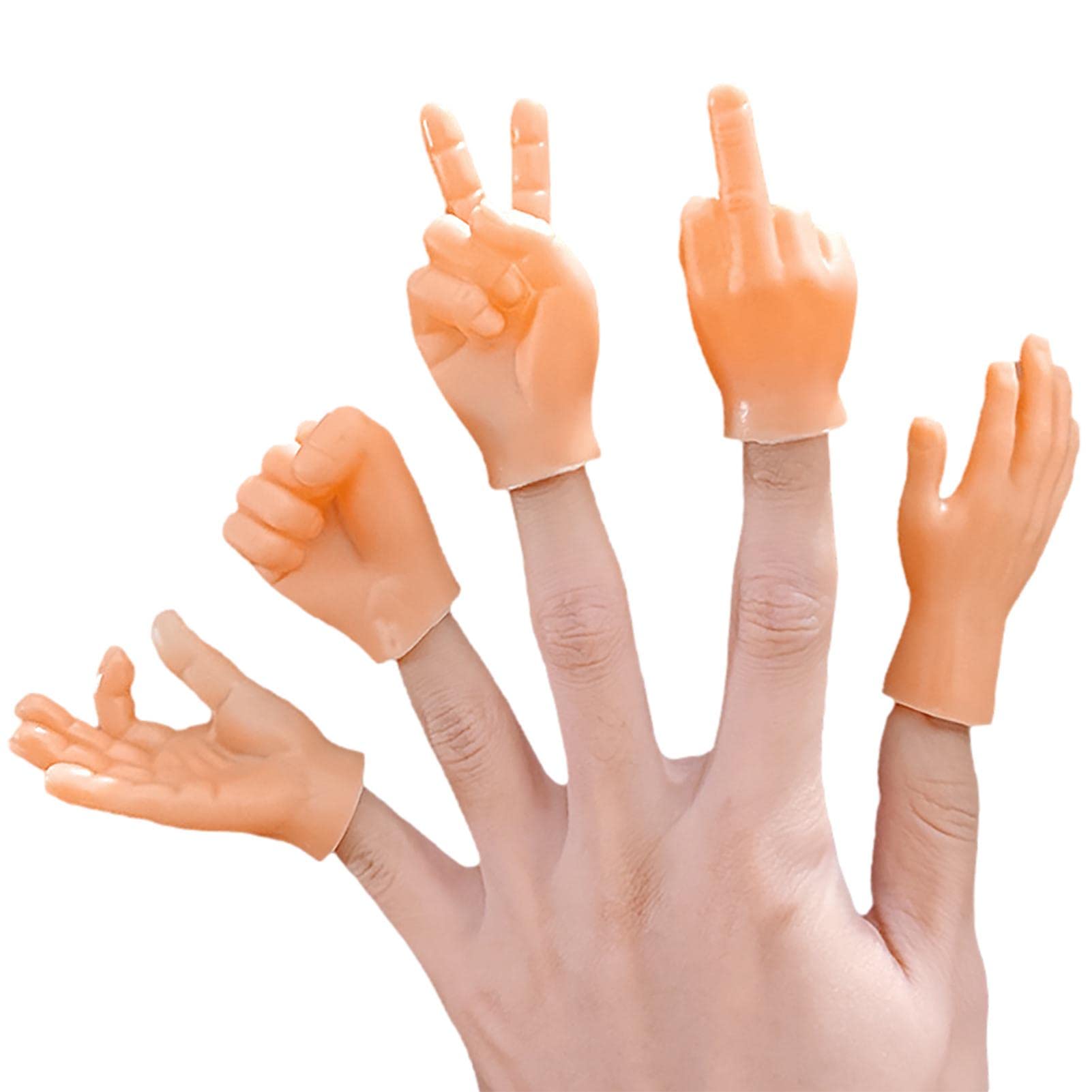 Amazon.co.jp: 小さな手ミニチュア指人形 | 手用6ピースフィンガー