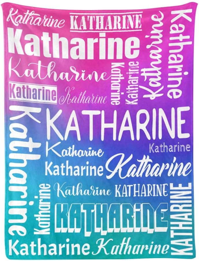 Personalized Custom Blankets with Name Monogrammed Blankets for Adults, Kids, Baby - Gifts for Women, Men, Girls, Boys
