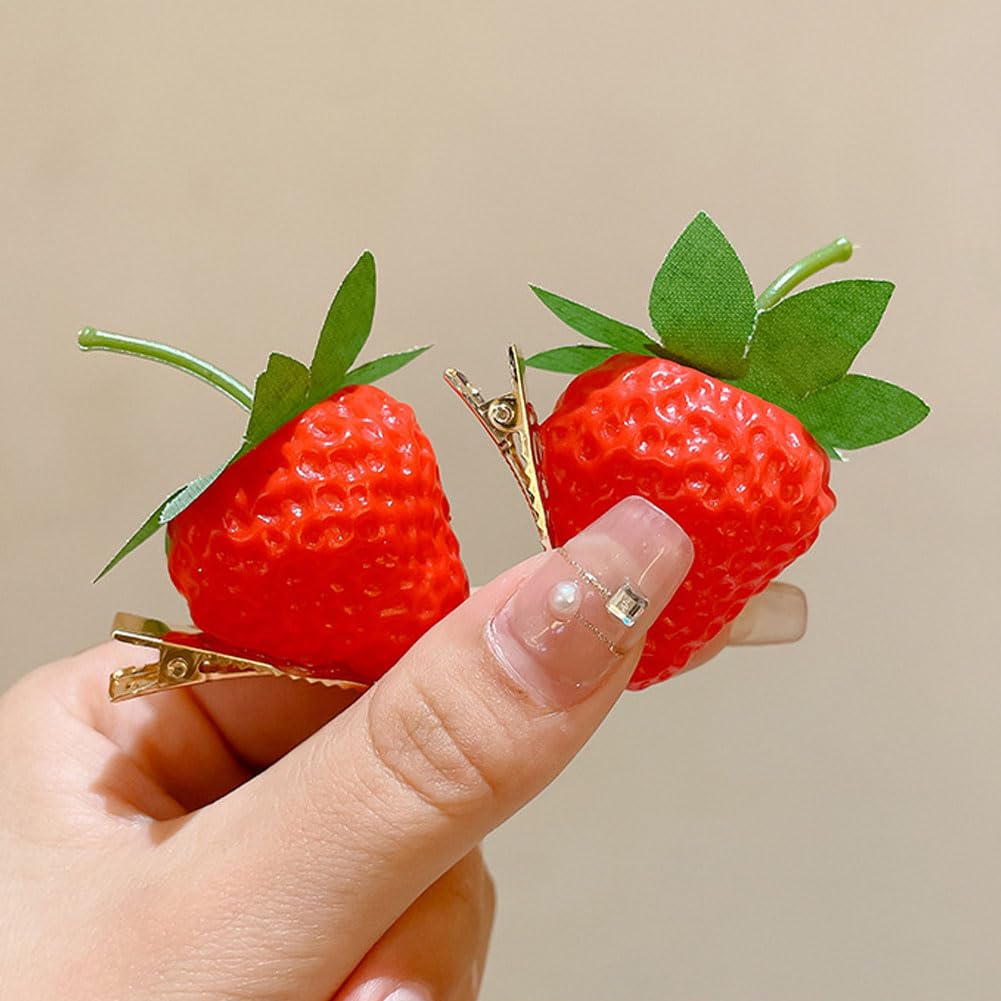 Fermaglio Per Capelli A Forma Di Fragola, Grazioso E Affascinante, Accessorio Tropicale Per Donne E Ragazze