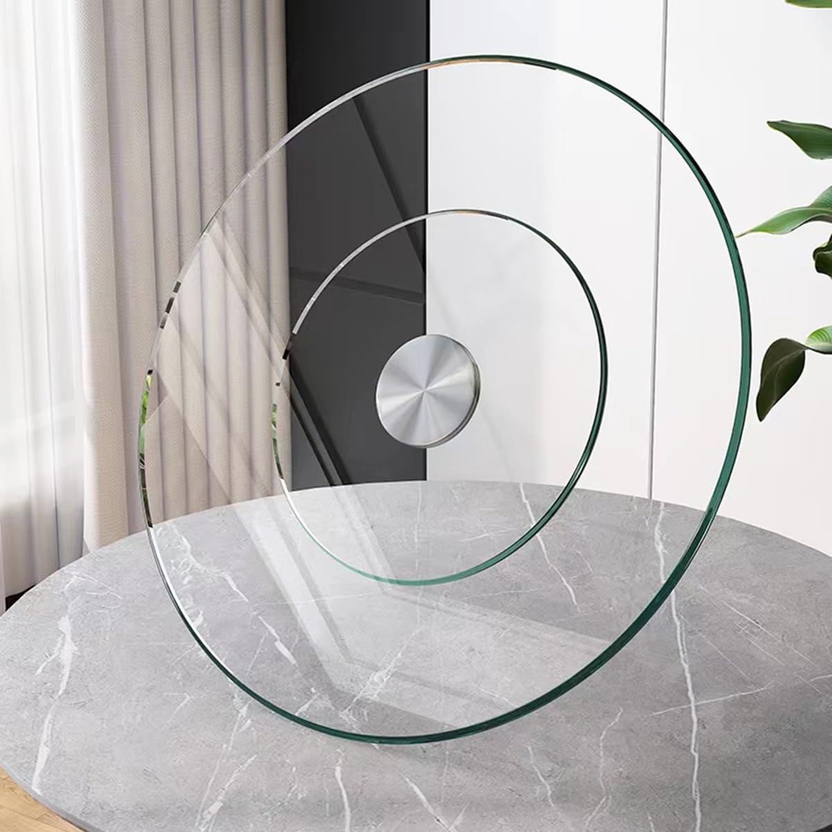 WEKONUMEX Tempered Glass Lazy Susan Turntable(Thickness 12mm,36inch/90cm)