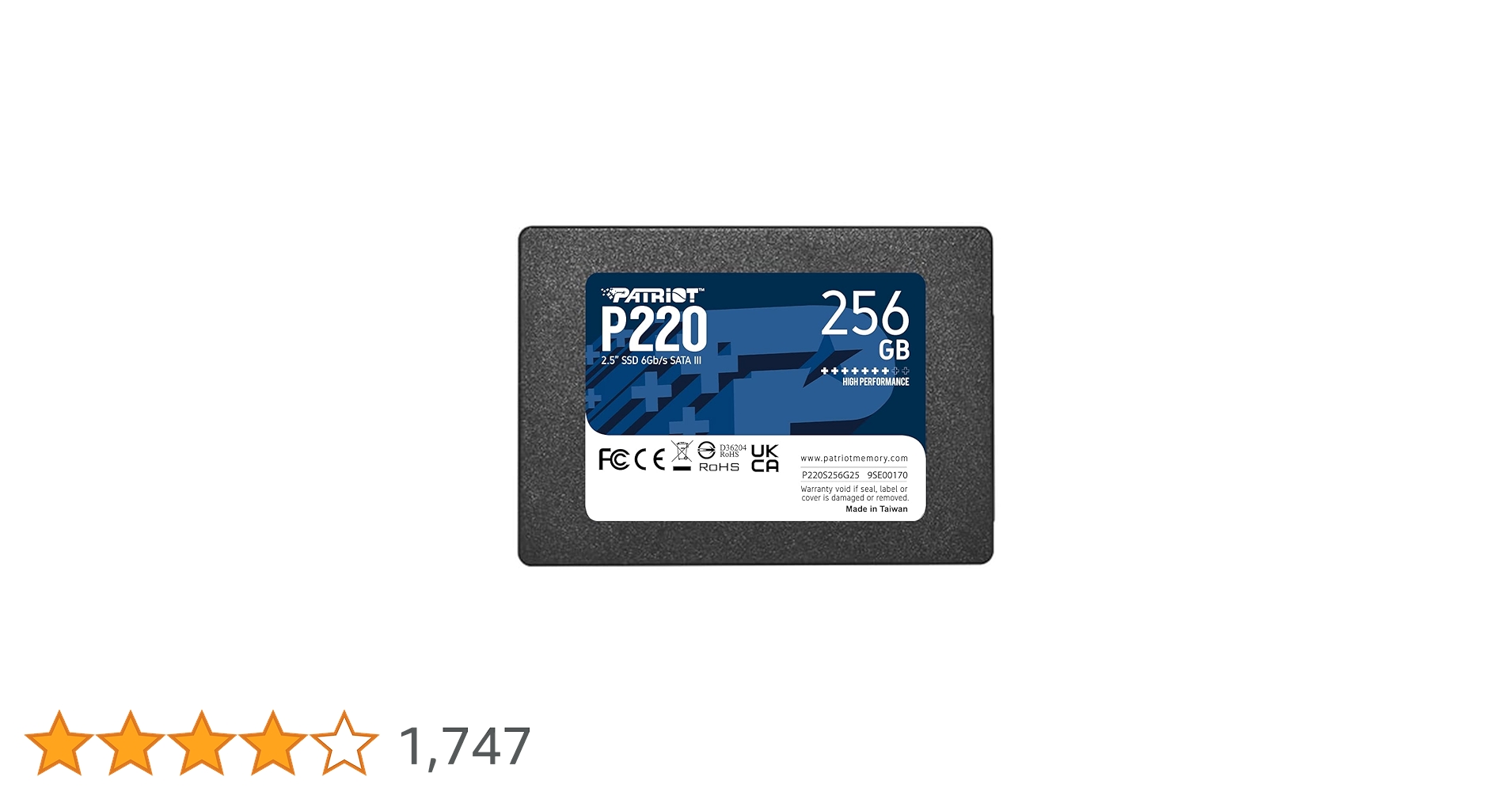 内蔵型SSD PATRIOT P220 2TB SATA III SSD Patriot P220 2TB Internal SSD - High-Performance SATA 3 Storage