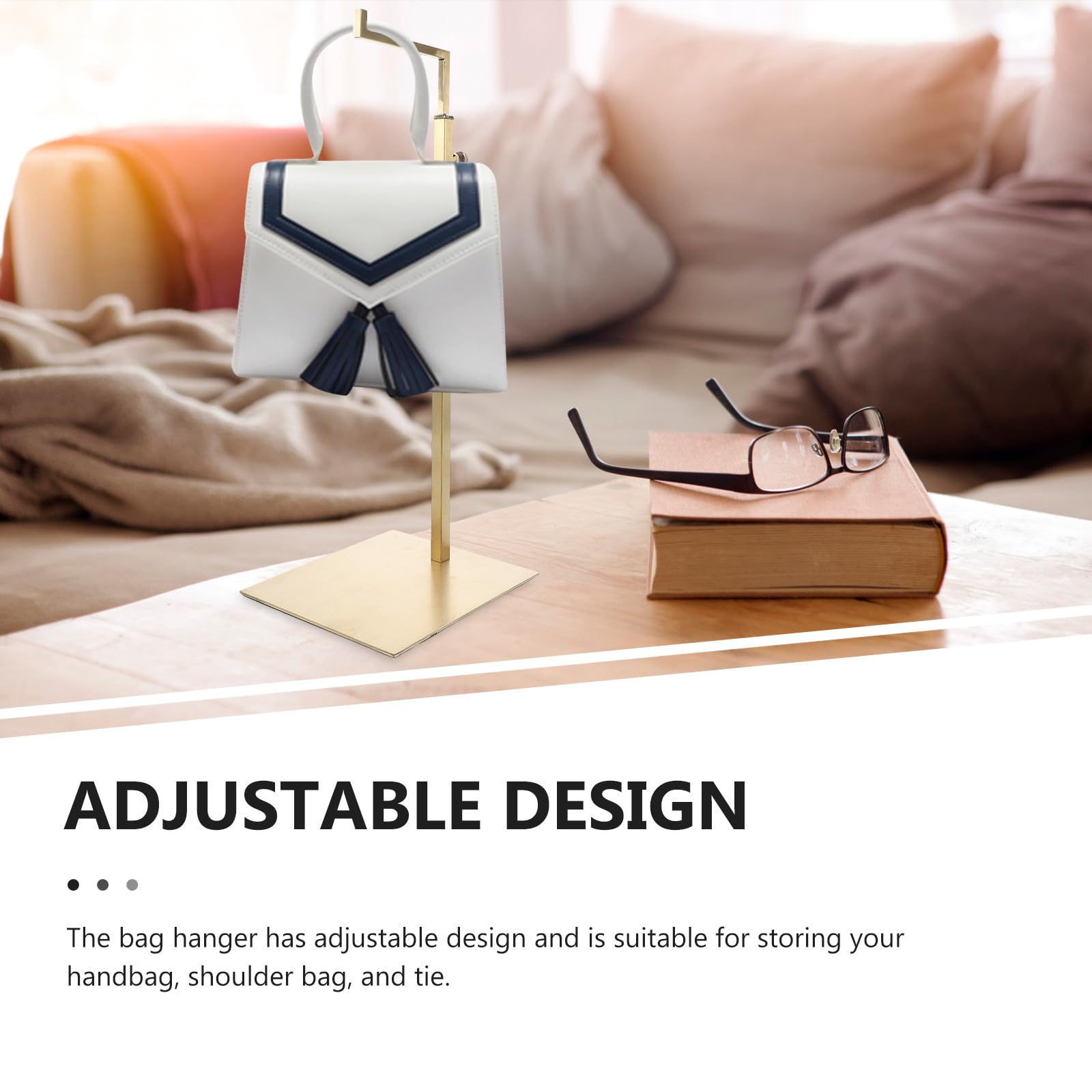 TEHAUX Percha y Acero para Bolsos Organizadora Inoxidable de Ahorra Dorado Soporte para Colgar Bolsos en Espacio Armario en Hogar Tienda