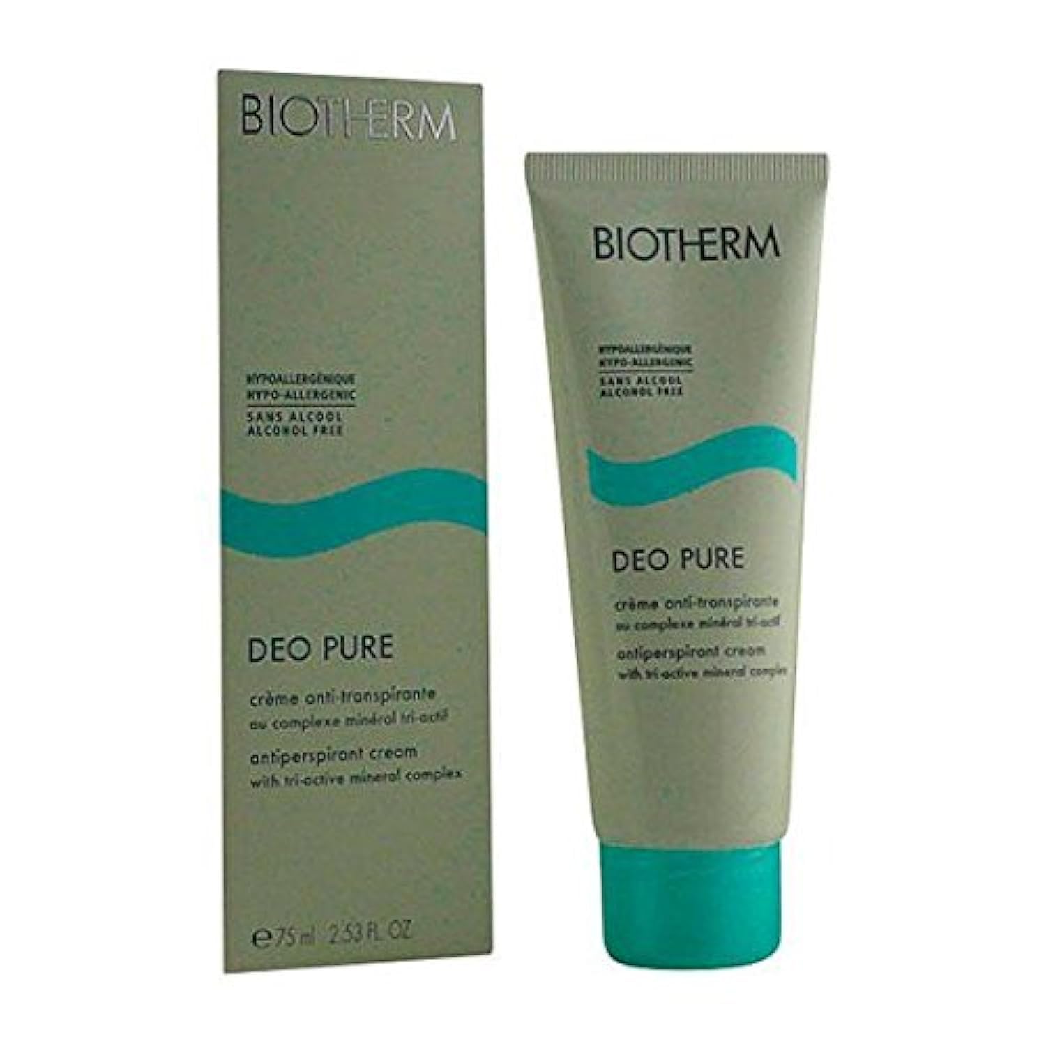 Biotherm Unisex Desodorante Crema BIOTHERM PURE DEODORANT CREAM 75ML, Black, One Size UK