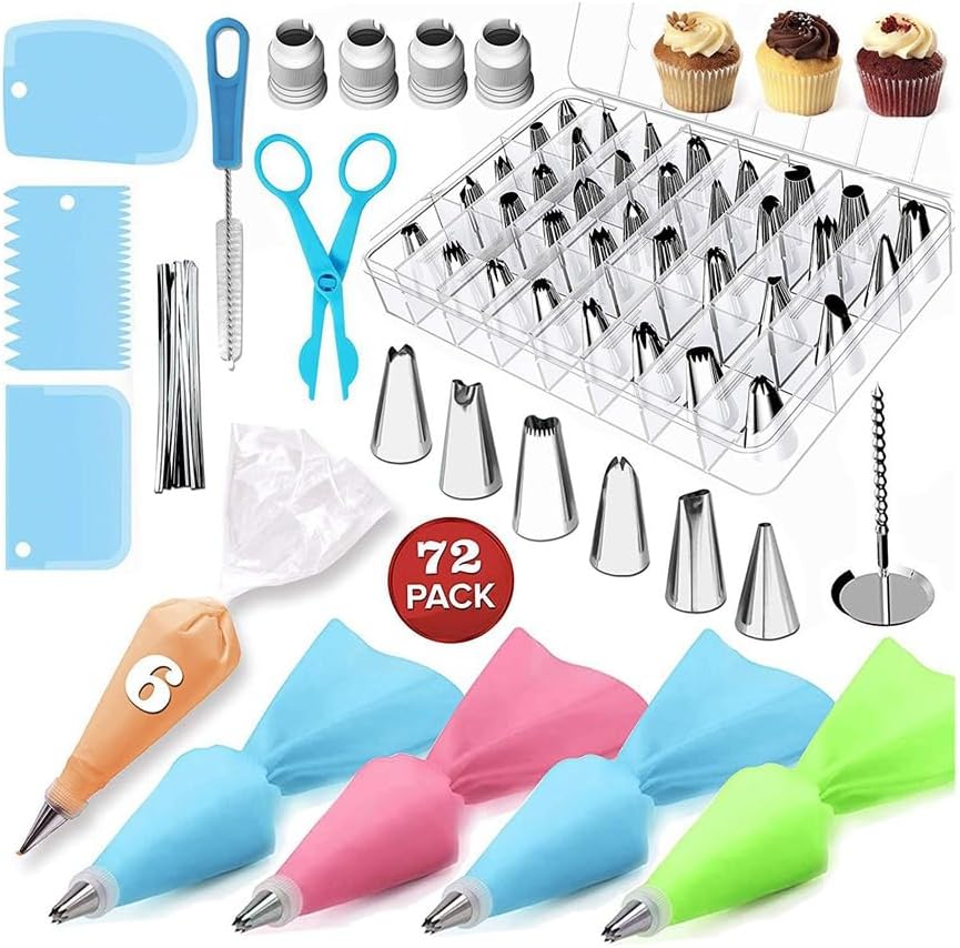 72 Piece Set of Decorated Mouth Cake Bag Cream Baking Tool