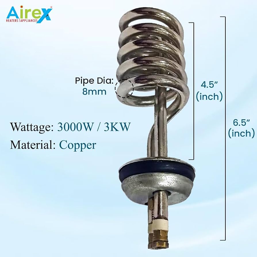 Buy Airex Copper Cup Type Geyser Heating Element Midget/Instant Water Heater  (Heating Coil) 3000W Online at Low Prices in India - Amazon.in