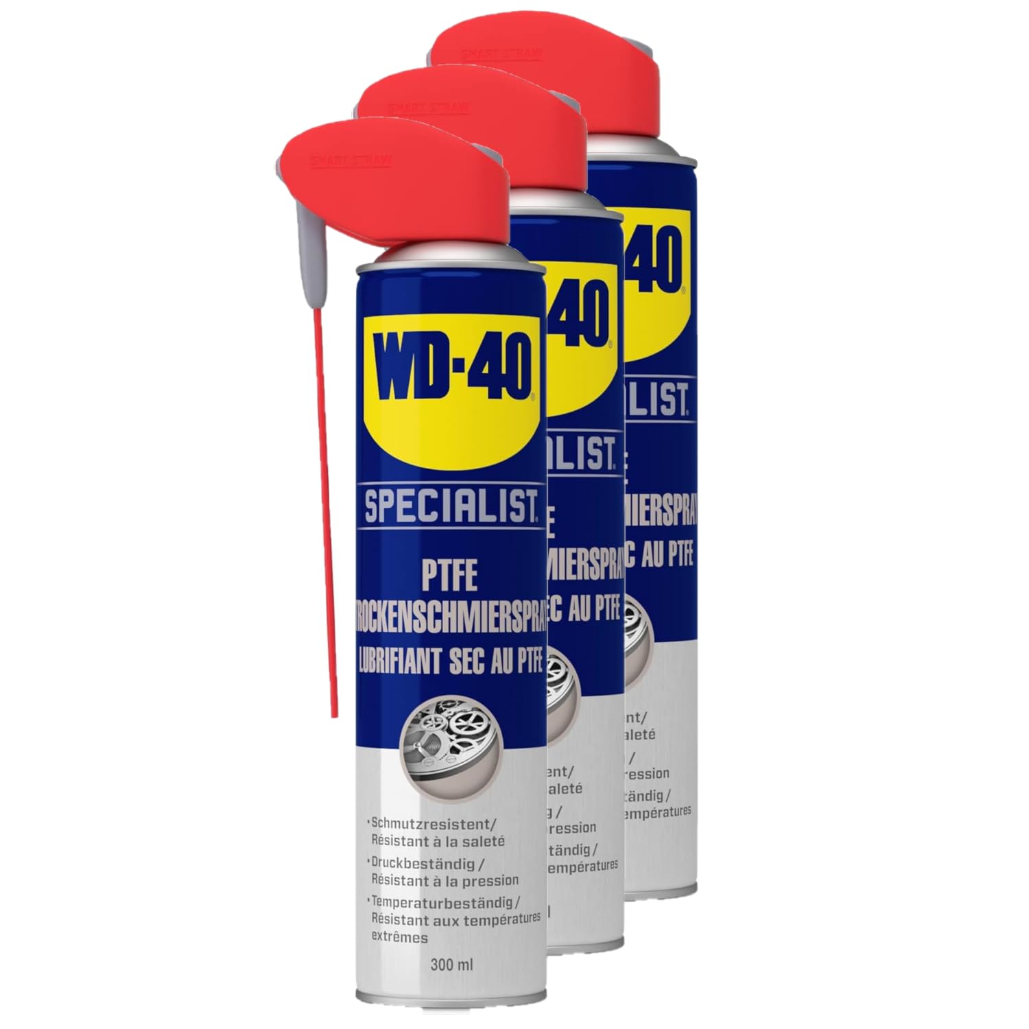 WD-40 Specialist Trockenschmierspray Smart Straw 3x300ml
