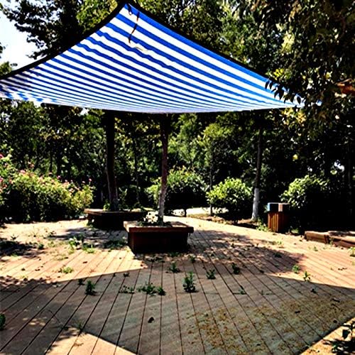 85% Shade Sail Shade Fabric Mesh Shade Cloth With Blue And White Stripes Shade Netting Tying Apply To Plant A Garden Terrace Balcony DFVV