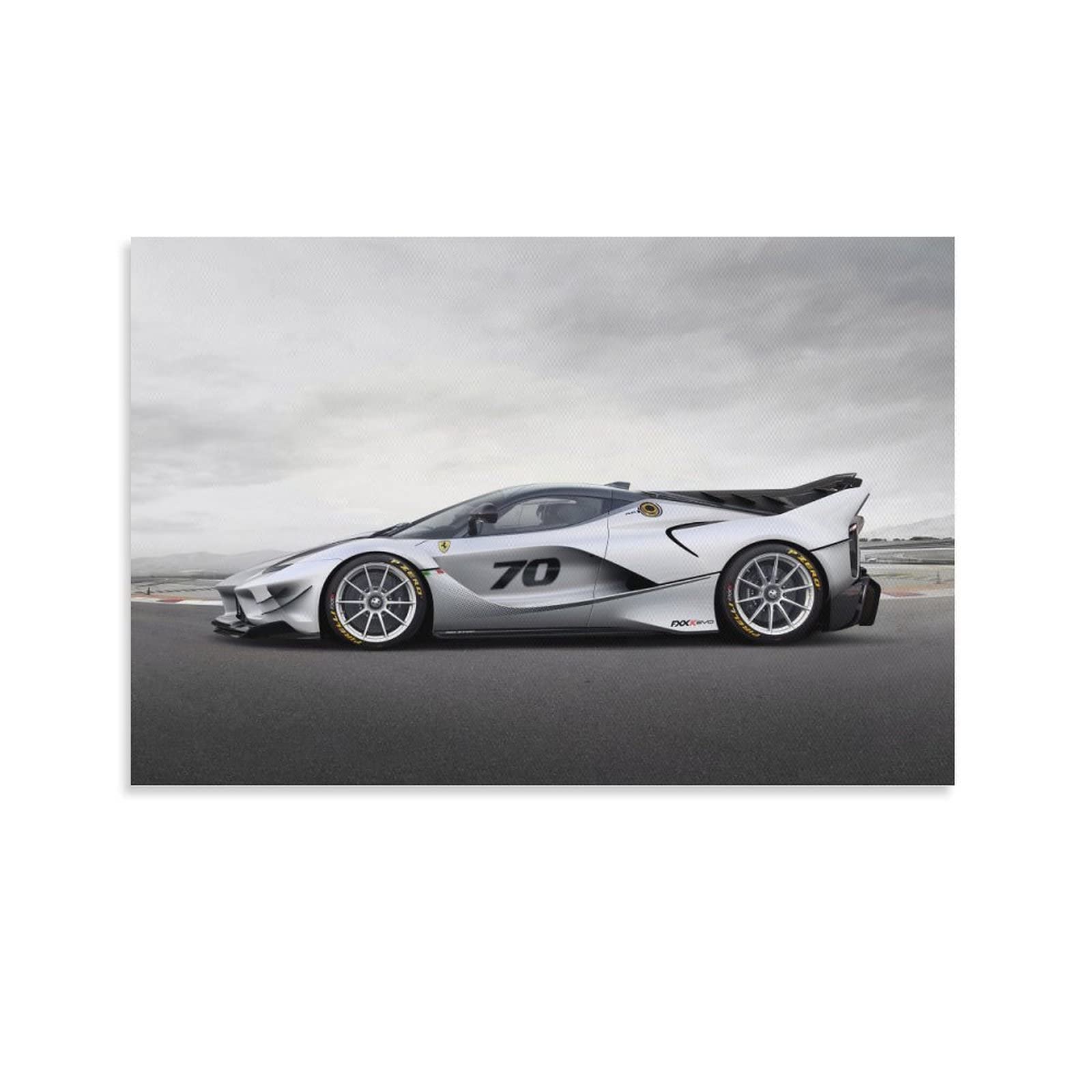 ESTE Supercar Poster for Ferrari FXXK Evo Hyper Car Poster Decorative Painting Canvas Wall Posters And Art Picture Print Modern Family Bedroom Decor Posters 12x18inch(30x45cm)