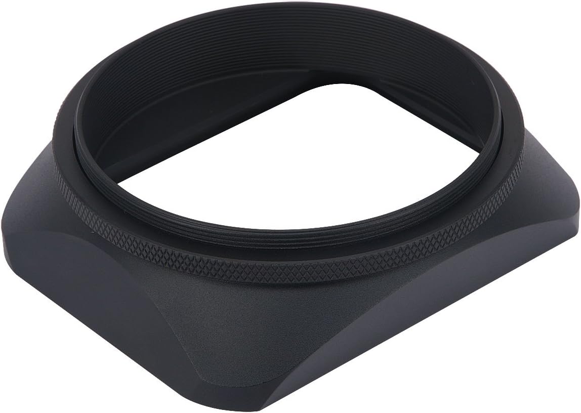 Haoge 67mm Square Metal Screw-in Mount Lens Hood Shade with Cap for 67mm Canon Nikon Sony Leica Leitz Carl Zeiss Voigtlander Nikkor Panasonic Fujifilm Olympus Lens and Other 67mm Filter Thread Lens
