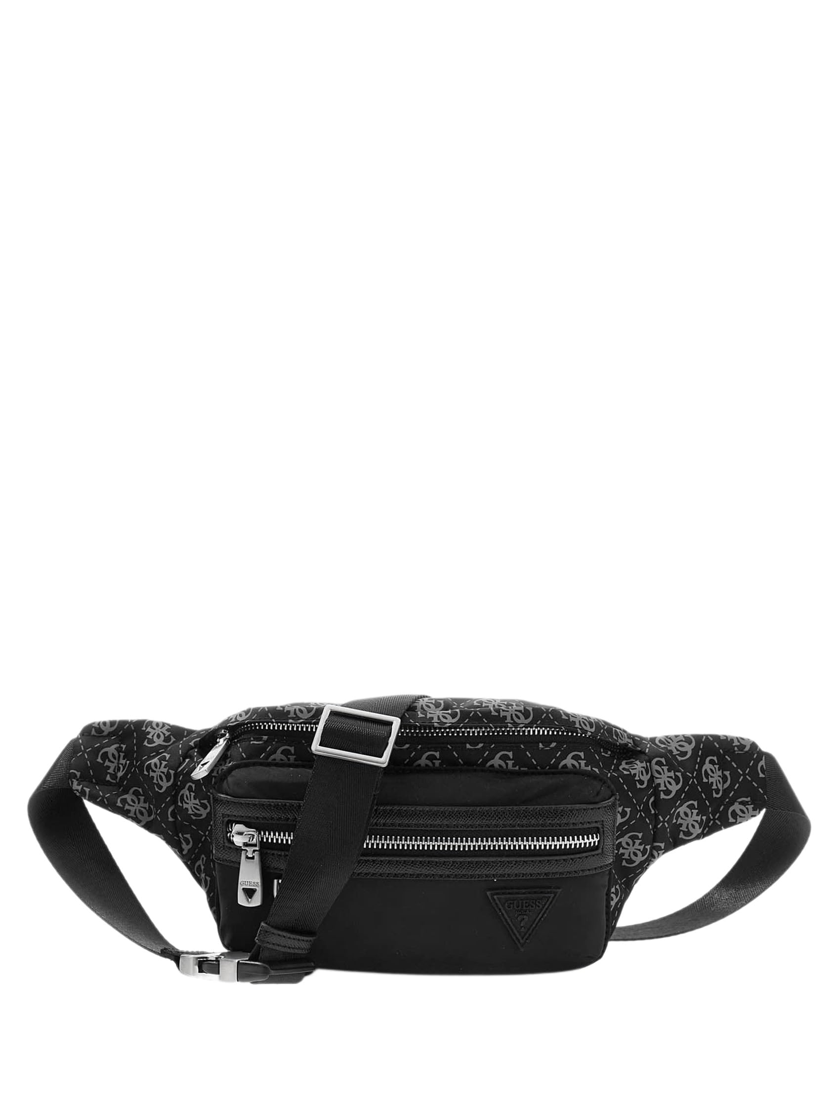 GUESS Torba na pasek Berlin Bumbag Dark Black czarna