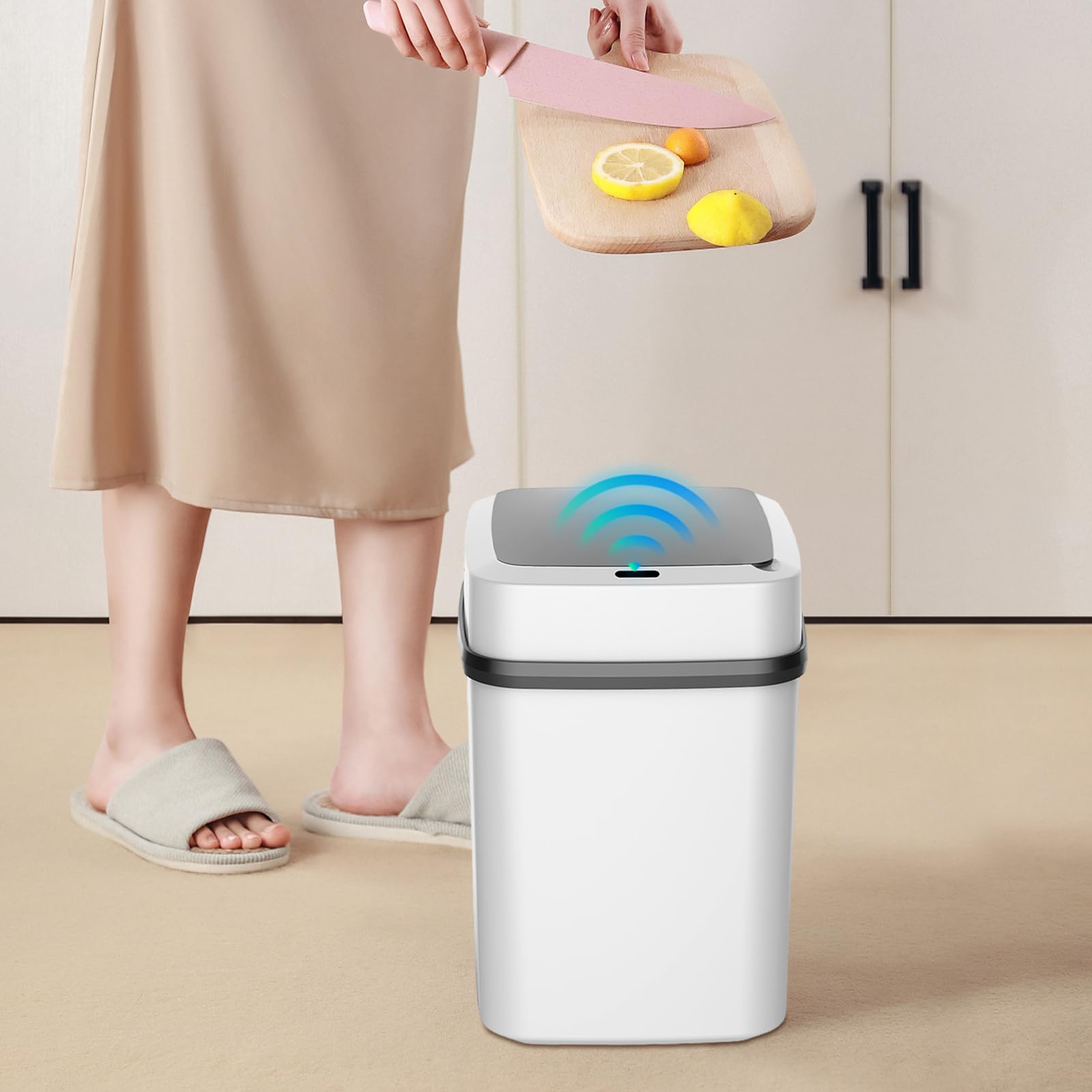 Touchless Trash Can, Garbage Can Automatic Sensor, Electric Trash Can with