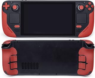 【 グリップ力強化 & 吸汗力強 ＆ ボタン図形付き 】TALONGAMES Steam Deck OLED / Steam Deck 用 コントローラーグリップ Proバージョン アンチスリップテープ 滑り止め グリップ テープ 十字キーパッドシール付き 滑り止め グリップシール カット済 1セット入り [ グリップ部分 + 十字キーパッド + ボタン + トリガー ] ( レッド )