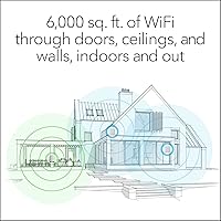 Vista 3 de NETGEAR Orbi Sistema WiFi 6 de malla de tres bandas para todo el hogar (RBK653) - Router con 2 extensores satélite, cobertura de hasta 6,000 pies