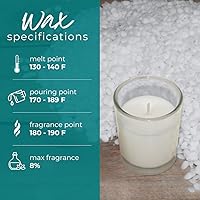 Vista 3 de Perlas de cera de parafina de uso general 5 lb - Cera a granel para hacer velas, envasado, impermeabilización, proyectos de bricolaje