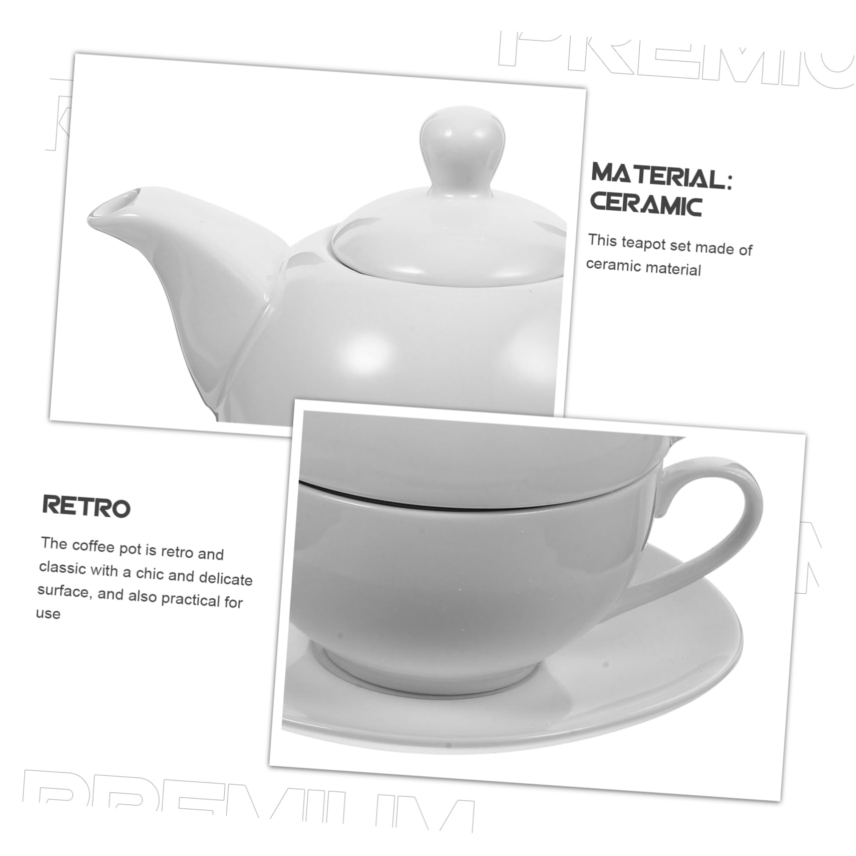 1 zestaw ceramicznych czajników do herbaty, elegancki czajniczek z filiżankami i spodkiem do herbaty liściastej, dekoracja domu i prezent podróżny dla miłośników herbaty